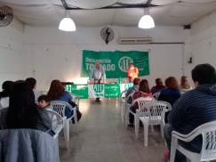 Dirigentes de ATE junto a referentes locales coordinaron estos encuentros donde se aborda legislación del sector