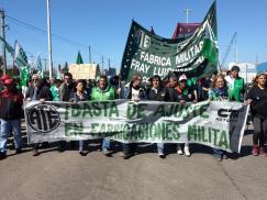 Contundente paro y movilización en el cordón industrial del sur provincial