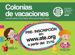 Comenzó la inscripción online a las Colonias de Vacaciones de ATE