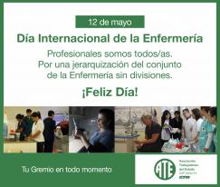 Saludo muy especial de ATE a todas las enfermeras/os en su día