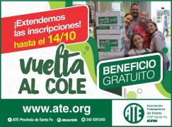 Vuelta al Cole 2020: concluyó la inscripción para bolsones escolares gratuitos para hijos/as de afiliados/as