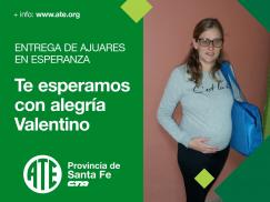 Entrega de ajuar en Esperanza: Te esperamos con alegría Valentino