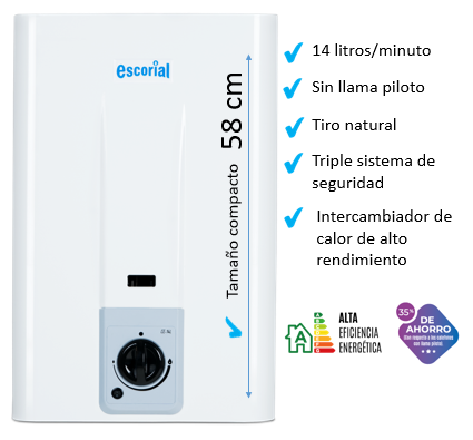 18030014 - CALEFON ESCORIAL CE-14L GAS ENVASADO